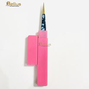 Custom Logo Eyelash Lash Tweezers Private Label Stainless Steel Straight Tweezers with Sustainable Tube Packing - Product Image 1