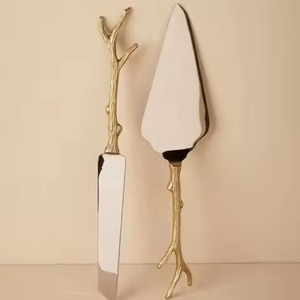 Tabletop Cake Serving Kit Metal Knife and Server Stainless Steel Slice Cutter Dessert <b>Tools</b> - Product Image 5