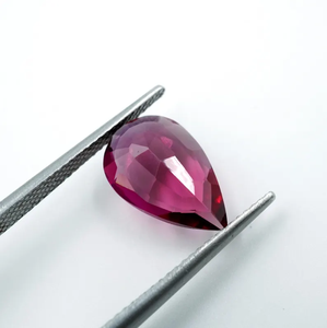 HAYAAT GEMS - Gema de Beryl Natural Roja Cultivada en Laboratorio, Color Rosado, 2.30 Quilates, Corte Pera, 13x8x4mm, de Rajasthan, para la Elaboración de Joyas - Product Image 3