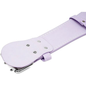 Ceinture de musculation respirante et robuste personnalisée pour la musculation, la remise en forme et la musculation en salle de sport, en cuir violet clair pour adulte - Product Image 5