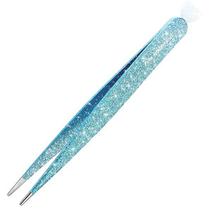 Precision <b>Tool</b> for Men & Women Ingrown Hair Eyebrow Removal Cyan Color Professional Stainless Steel Eyebrow Tweezers - Product Image 5