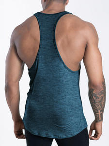 mens melange <b>stringer</b> gym <b>vest</b> seamless training tank breathable muscle fit sleeveless fitness performance activewear Oem Custom - Product Image 4