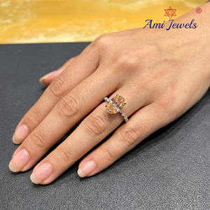 Luxury 6ct Fancy Color Oval Diamond <b>Ring</b> 14k Rose <b>Gold</b> Multi Shape Marquise Engagement Wedding IGI Certified Prong <b>Set</b> Fine - Product Image 1