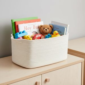 Hot Sale Cotton <b>Basket</b> Durable High Quality Rope Cord Woven Linen Home Office Storage <b>Basket</b> for Daily Use Decor Made in Vietnam - Product Image 2