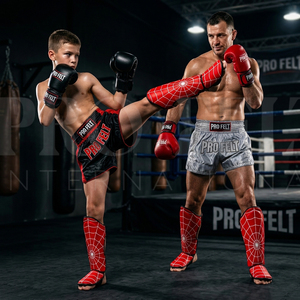 Protège-tibias et protège-jambes de protection intégrale pour l'entraînement et le combat en Taekwondo, arts martiaux, Muay Thai, Kickboxing, avec motif imprimé intégral - Product Image 2