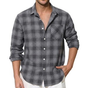 wholesale plaid <b>flannel</b> <b>shirts</b>, latest style, fashionable <b>men's</b> plaid <b>shirts</b> for <b>men</b> - Product Image 5