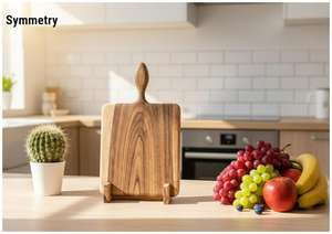 Tabla de cortar de nogal - Bloque de madera de una sola pieza hecho a mano, decoración de cocina ecológica de lujo no tóxica - Product Image 4