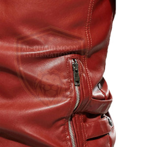 Loose Fit Full Zipper <b>Leather</b> Winter <b>Jacket</b> Wholesale <b>Leather</b> <b>Jacket</b> Plus Size <b>Men</b> <b>Leather</b> <b>Jacket</b> - Product Image 6