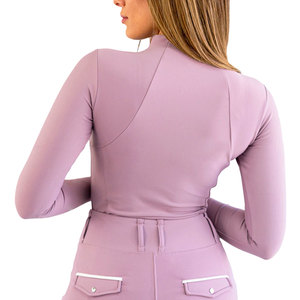 Equestrian Horse Riding Base Layer <b>Women's</b> Elegant Design Relaxed Fit Manufacture <b>Clothing</b> Quarter Zipper Base Layer For <b>Women</b> - Product Image 2