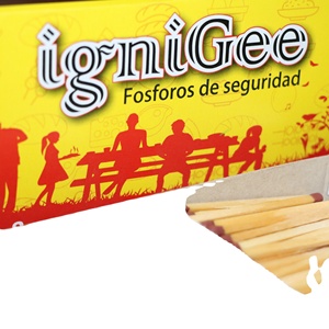 Ignigee ไม้ขีดไฟไม้บาร์บีคิวแบบมีสีสันกระดาษรูปแท่งและกระดาษแข็งพิมพ์โลโก้สำหรับใช้ในครัวเรือน - Product Image 2