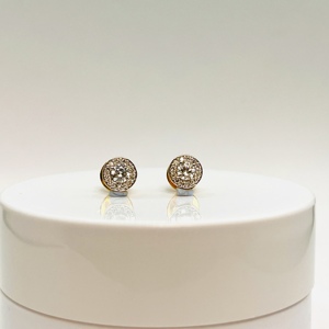 Boucles d'oreilles clous en diamant naturel taille brillant rond de 1,00 carat pour femme, couleur F, certifiées IGI, style classique, bijoux de mariage - Product Image 1