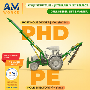 Ashok Metal Works – Accessoire d'extension de cadre de stabilisateur de poteau et de tarière pour tracteur John Deere (hydraulique) - Product Image 1