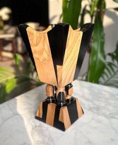 Quemador de incienso Bakhoor Mabkhara de lujo hecho a mano, de resina y madera, quemador de incienso Oud árabe, Majmar artístico, soporte decorativo para fragancias del hogar - Product Image 2