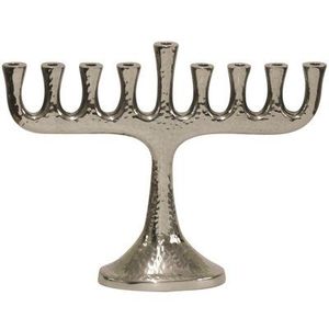 Chandeliers Menorah Vintage d'inspiration antique, artisanat métallique décoratif, centre de table pour la célébration de Hanouka, accent décoratif pour la maison - Product Image 6