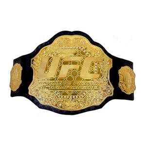 Ceintures de championnat de lutte UFC poids lourd, sangle en cuir véritable, plaques en zinc de 4 mm, taille adulte, 50 pouces - Product Image 5