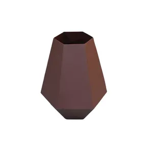 Scandinavian Coastal Matte Black Iron Flower <b>Vase</b> Minimal Nordic Interior Bulk Export Manufacturer Aesthetic Shape - Product Image 1