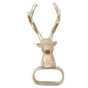 <b>Wedding</b> Decorative Napkin Ring Extra Premium Quality Customized Only Reindeer Head Solid Napkin Ring <b>Tissue</b> Holder for Dinner - Product Image 5