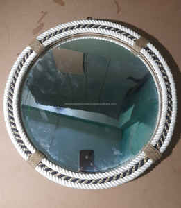 Espejo de pared de Metal de calidad de hierro chapado en oro de estilo moderno, baño con acabado dorado, decoración de baño de Hotel para vidrio hecho en India - Product Image 3