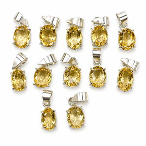 Collier pendentif en cristal de citrine naturelle avec chaîne, pierre précieuse de quartz jaune, bijoux faits à la main, exportation en vrac de cristal Asy du Gujarat - Product Image 4