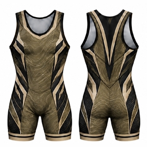Combinaisons de lutte personnalisées pour hommes, équipement de lutte athlétique, vêtements d'équipe sublimés, combinaison légère extensible de performance - Product Image 6