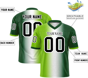 Custom Men's American Football Jersey Team Name Sublimated V-Neck Breathable <b>Mesh</b> <b>Short</b> Sleeve Adult Sport Apparel - Product Image 5