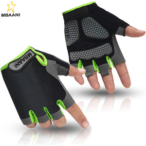 Guantes de Ciclismo para Hombre/Mujer, Guantes de Bicicleta con Almohadilla Antideslizante y Absorbente de Impactos, Medios Dedos - Product Image 1