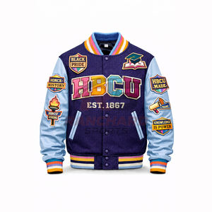 Veste bomber HBCU pour homme – Veste universitaire classique avec construction en laine résistante - Product Image 3