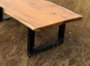 Hot New Industrial Design Acacia Wood Top Metal Cast Iron Legs Coffee Tables Height Adjustable for Living Room and Bed Room Use - Product Image 6