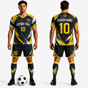 Uniforme de fútbol para equipos: Conjunto de camiseta, pantalones cortos y calcetines. Exportador, venta al por mayor, marca privada, OEM, ODM. Ropa deportiva, kit deportivo, conjunto a juego. - Product Image 4