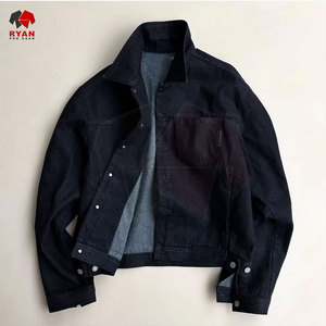 Jeans Casuales de Color Sólido de Alta Calidad para Hombre, Chaquetas de Mezclilla de Manga Larga, Talla Grande - Product Image 1