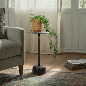 Table de bar ronde minimaliste, plateau élégant surélevé, support de piétement robuste, design peu encombrant, finition durable pour les espaces de vie modernes - Product Image 4