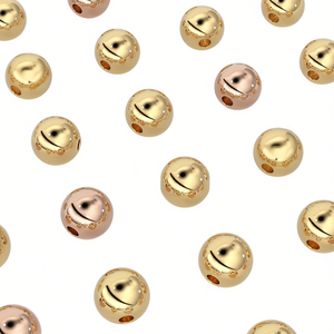 Entretoises à billes lisses en or massif 14 carats, 2 mm (10 pièces) – Composants et accessoires de bijouterie - Product Image 3
