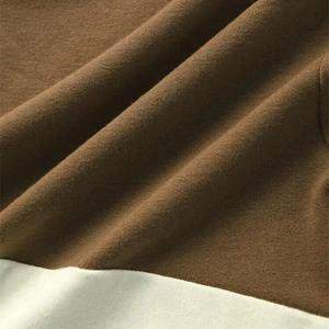 Nueva Camiseta de Tres Colores de 180 GSM para Hombre, Mezcla de Algodón, Multicapa, Lisa, Informal, para Verano, en Marrón, Crema y Verde - Product Image 5