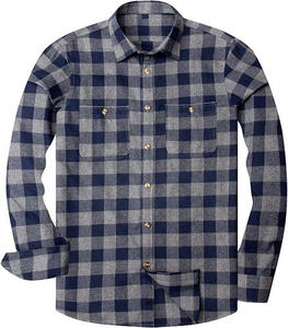 Camisa a cuadros informal para hombre con tacto de tela suave y cepillada, y nueva camisa informal a cuadros de moda para hombre y ropa informal de oficina. - Product Image 5