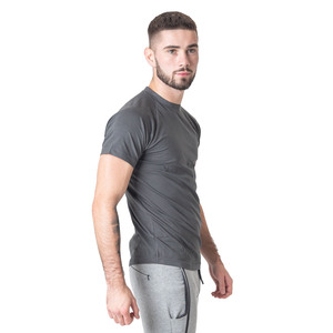T-shirt de sport pour homme, coupe ajustée, manches courtes, col rond, imprimé sur mesure, respirant, séchage rapide, écologique, vente en gros - Product Image 4