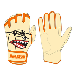 Gants de frappe NOFA en cuir noir/blanc rembourrés, fermeture à boucle ambidextre, tendance, entraînement, unisexe, adultes - Product Image 1