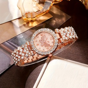 192056 Zinc Alloy Dial and Rhinestone Bracelet <b>Necklace</b> Earrings Jewelry for Women - Product Image 6