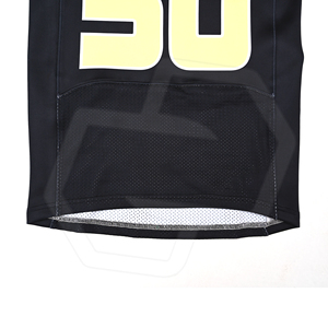 Camiseta de Fútbol Americano para Hombre al por Mayor, Negra y Amarilla, Personalizada por Sublimación, Cuello en V, Transpirable, de Poliéster, Manga Corta, Ropa Deportiva de Equipo - Product Image 6