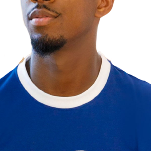 HBCU Educated Chenille T Shirt Blue <b>White</b> Mens Greek Letter <b>Tee</b> Premium Fraternity Apparel Short Sleeve Classic Fit Casual Wear - Product Image 5