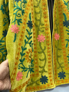 Suzani Velvet Floral Hand Embroidered Luxurious Jackets With Floral Design - Product Image 4
