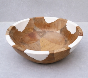 Bol de service en résine époxy de qualité supérieure avec insert en bois pour salades, fruits et vaisselle – Bol de service de luxe le plus vendu pour la table - Product Image 6