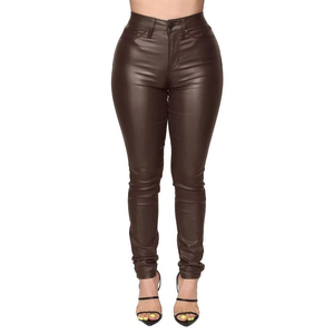 Hot Selling Leather Pencil Pants High Street Ladies <b>Trousers</b> Women Leather Jogger Pant Casual Pu Leather Pants for Women 2026 - Product Image 4