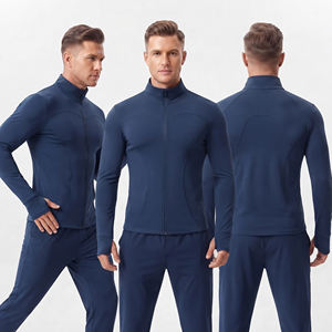 Chaqueta Deportiva Personalizada para Hombre, Chaqueta de Yoga y Fitness con Cuello Alto, Chaqueta de Gimnasio Transpirable de Punto con Cierre Completo, Chaqueta Deportiva Ajustada para Hombre - Product Image 5