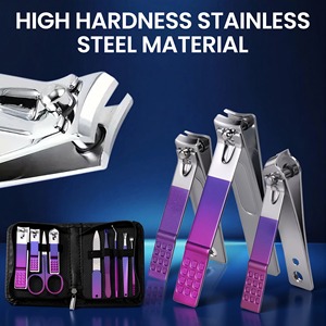 ชุดทำเล็บมือและเล็บเท้าสแตนเลสสตีลสุดหรู 9 ชิ้น พร้อมกล่องพกพา ดีไซน์คลาสสิก ใบมีดคม ทนทาน - Product Image 4