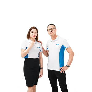 เสื้อเชิ้ตผู้ชายแขนสั้น ผ้าโพลีเอสเตอร์ถัก ระบายความร้อน น้ำหนักเบา แห้งเร็ว ทรงปกติ ติดกระดุม สไตล์ลำลอง สีขาว สกาย - Product Image 1