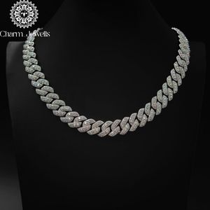 สร้อยคอ Charm Jewells แบบ unisex ประดับเพชรโมอิสซาไนต์ทรงกลมเจียระไนแบบ Brilliant Cut ดีไซน์เรขาคณิต ชุบทอง 14K เงินแท้ 925 รับรองโดย IGI สไตล์ฮิป - Product Image 1
