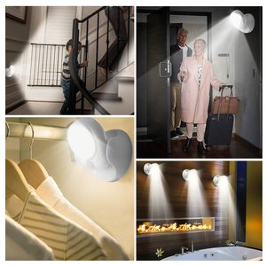 Wireless <b>LED</b> Night Lamp 90 Degree <b>Motion</b> <b>Sensor</b> Spotlight 360 Degree Rotate Cordless Stairs <b>Lights</b> Battery Operated - Product Image 6