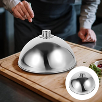 Couvre-plat en acier inoxydable, couvercle de table, couvercle alimentaire, compatible lave-vaisselle, couvercle pour collations, pour hôtel et maison, article de vaisselle