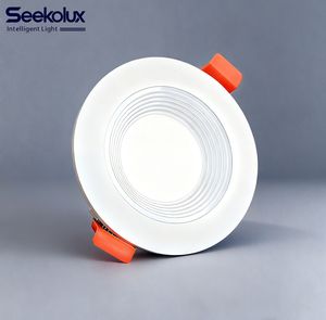 Plafonnier LED pour bureau à domicile, 3000K-6000K, lumière nocturne, gradation, IP44, rond, 6W, interrupteur à bascule, COB, encastré, plafonnier LED - Product Image 1