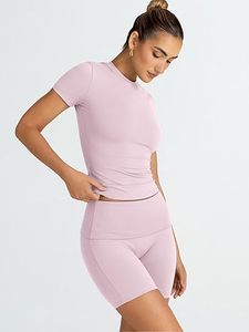 Conjunto Deportivo de 2 Piezas para Mujer, Shorts de Cintura Alta y Traje Deportivo con Estampado a Juego para Gimnasio, Yoga y Entrenamientos de Running - Product Image 2